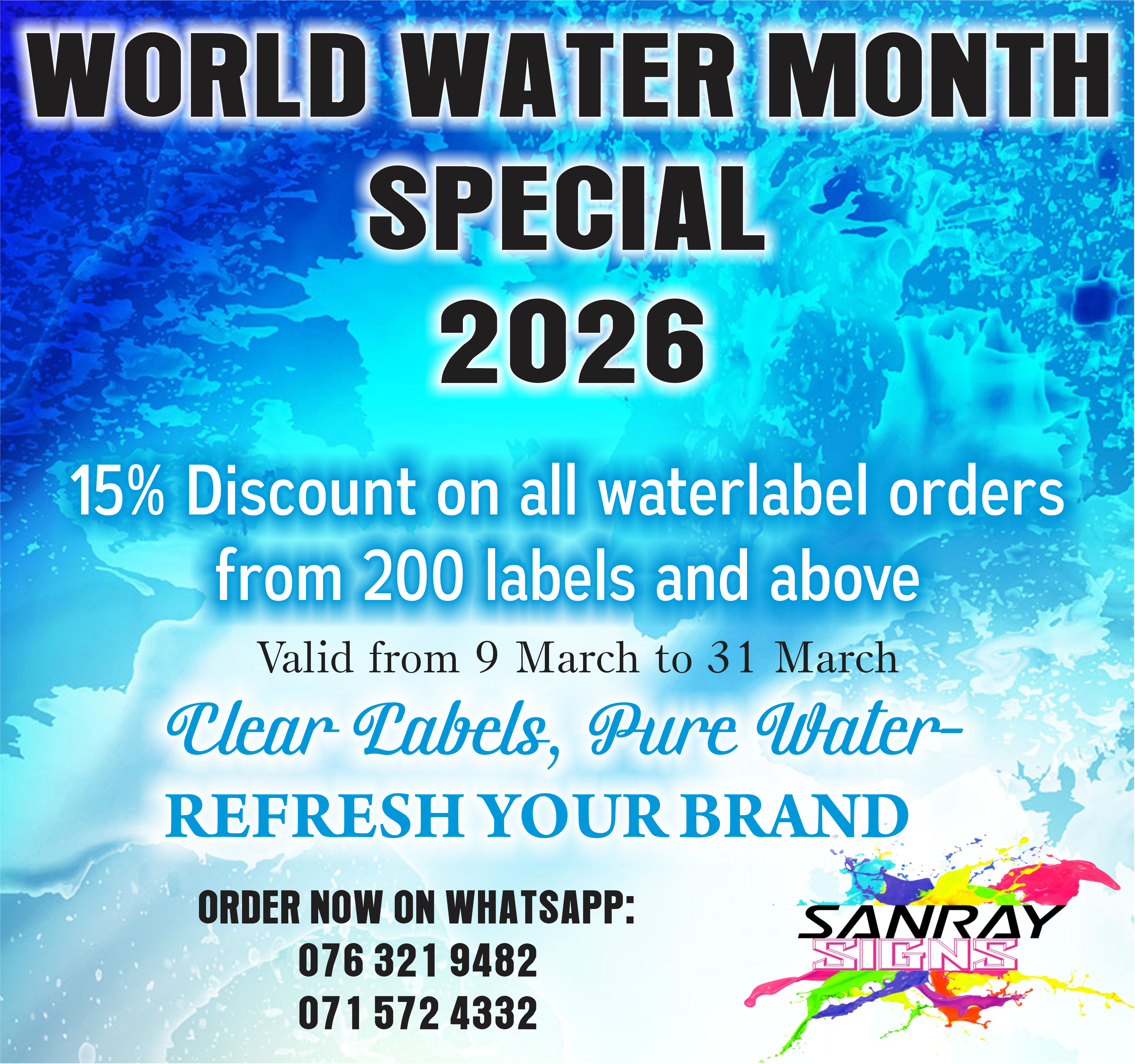 WORLD WATER MONTH SPECIAL